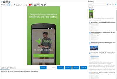 Bleep - Flamory bookmarks and screenshots