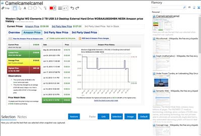 Camelcamelcamel - Flamory bookmarks and screenshots