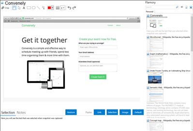 Convenely - Flamory bookmarks and screenshots