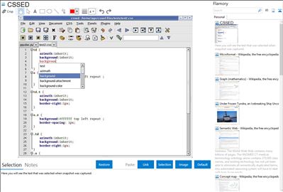 CSSED - Flamory bookmarks and screenshots