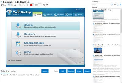 Easeus Todo Backup - Flamory bookmarks and screenshots