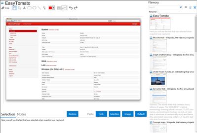 EasyTomato - Flamory bookmarks and screenshots
