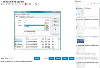 Effective File Search - Flamory bookmarks and screenshots