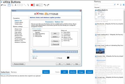 eXtra Buttons - Flamory bookmarks and screenshots