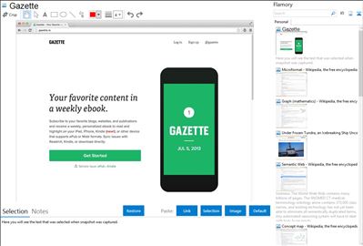 Gazette - Flamory bookmarks and screenshots