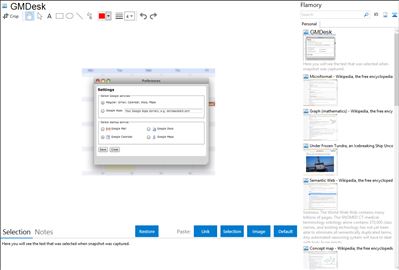 GMDesk - Flamory bookmarks and screenshots