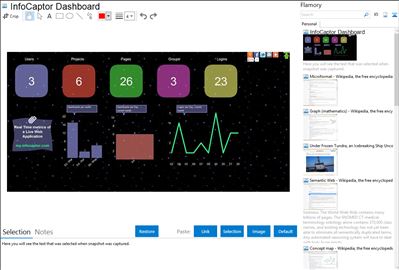 InfoCaptor Dashboard - Flamory bookmarks and screenshots