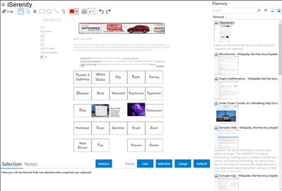 iSerenity - Flamory bookmarks and screenshots