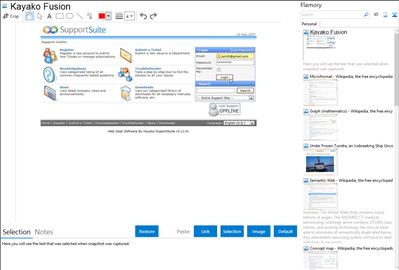 Kayako Fusion - Flamory bookmarks and screenshots