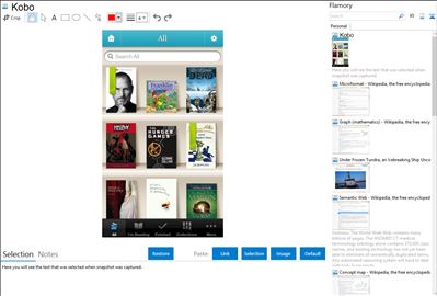 Kobo - Flamory bookmarks and screenshots