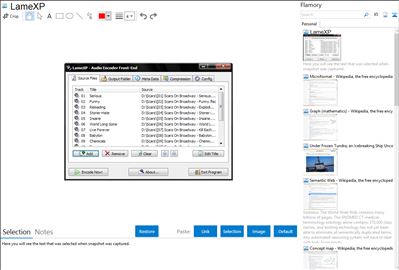 LameXP - Flamory bookmarks and screenshots