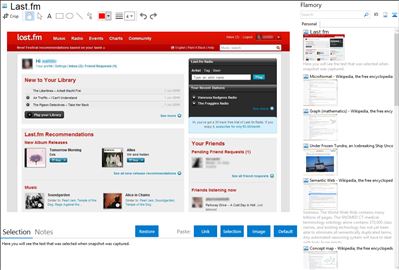 Last.fm - Flamory bookmarks and screenshots
