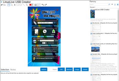 LinuxLive USB Creator - Flamory bookmarks and screenshots