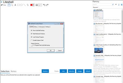 Liteshell - Flamory bookmarks and screenshots