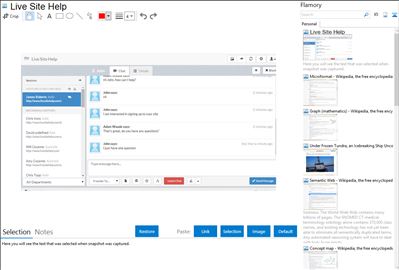 Live Site Help - Flamory bookmarks and screenshots