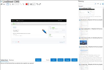 LiveStreet CMS - Flamory bookmarks and screenshots