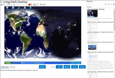 Living Earth Desktop - Flamory bookmarks and screenshots