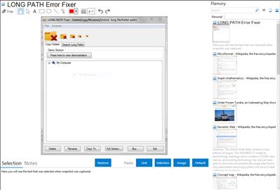 LONG PATH Error Fixer - Flamory bookmarks and screenshots