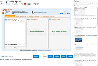 Long Tweet Splitter - Flamory bookmarks and screenshots