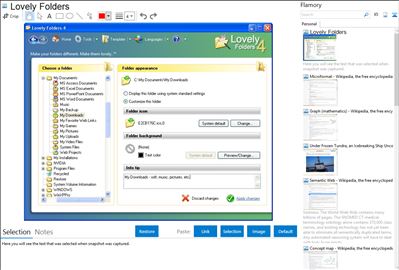Lovely Folders - Flamory bookmarks and screenshots