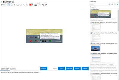 MemInfo - Flamory bookmarks and screenshots