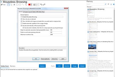 Mouseless Browsing - Flamory bookmarks and screenshots
