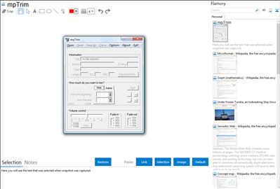 mpTrim - Flamory bookmarks and screenshots