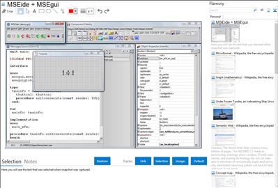 MSEide + MSEgui - Flamory bookmarks and screenshots