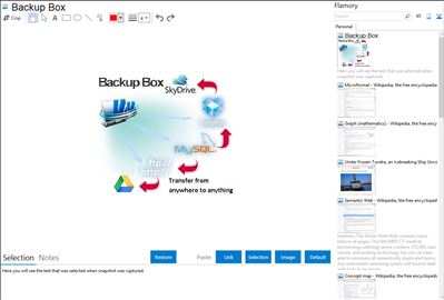 Backup Box - Flamory bookmarks and screenshots