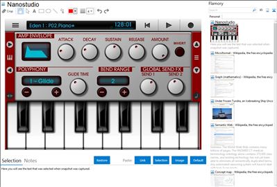 Nanostudio - Flamory bookmarks and screenshots