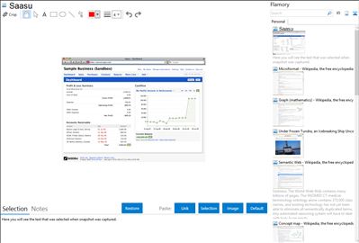 Saasu - Flamory bookmarks and screenshots