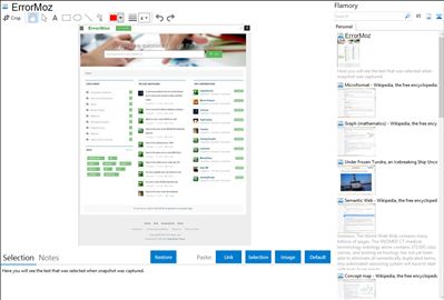 ErrorMoz - Flamory bookmarks and screenshots