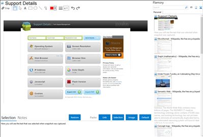 Support Details - Flamory bookmarks and screenshots