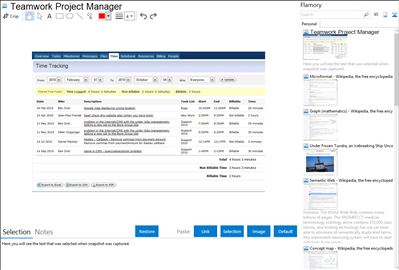 Teamwork Project Manager - Flamory bookmarks and screenshots