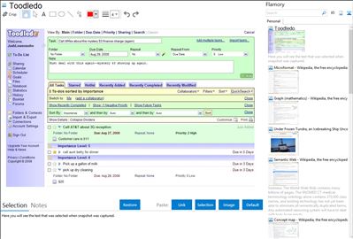 Toodledo - Flamory bookmarks and screenshots