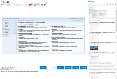 uCoz - Flamory bookmarks and screenshots