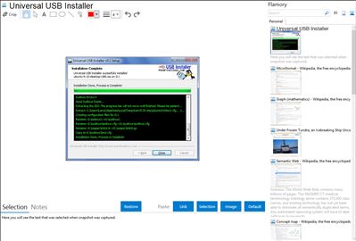 Universal USB Installer - Flamory bookmarks and screenshots