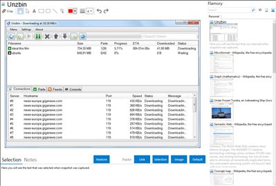 Unzbin - Flamory bookmarks and screenshots