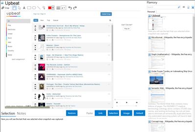 Upbeat - Flamory bookmarks and screenshots