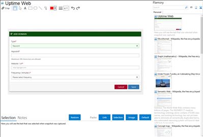 Uptime Web - Flamory bookmarks and screenshots