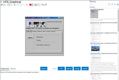 UPX Graphical - Flamory bookmarks and screenshots