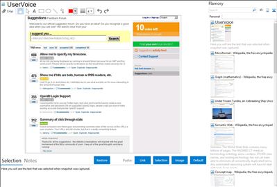 UserVoice - Flamory bookmarks and screenshots