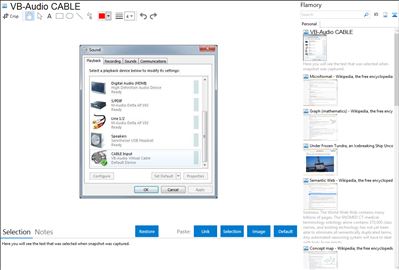 VB-Audio CABLE - Flamory bookmarks and screenshots