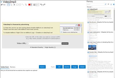 Video2mp3 - Flamory bookmarks and screenshots