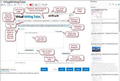 VirtualWritingTutor - Flamory bookmarks and screenshots