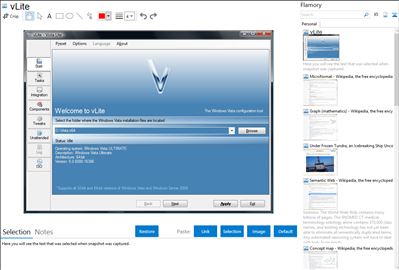 vLite - Flamory bookmarks and screenshots