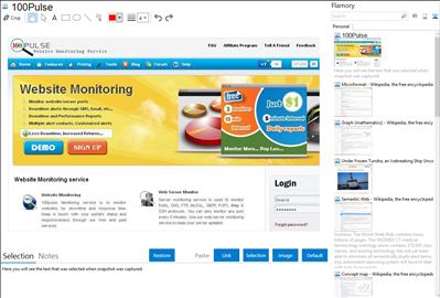 100Pulse - Flamory bookmarks and screenshots