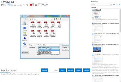 Win2PDF - Flamory bookmarks and screenshots