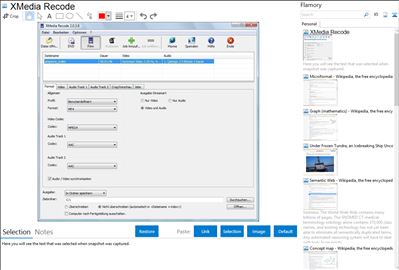 XMedia Recode - Flamory bookmarks and screenshots