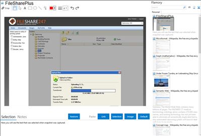 FileSharePlus - Flamory bookmarks and screenshots